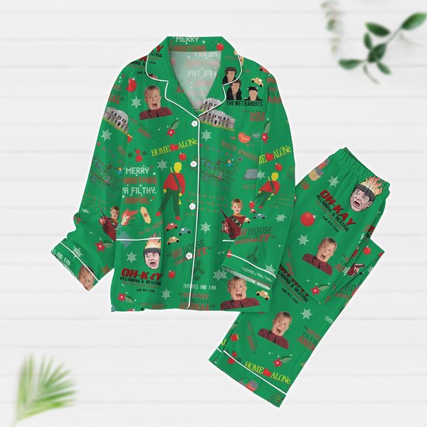 Christmas Home Alone Movie Pajamas Set, Kevin Mccallister Pajamas-image