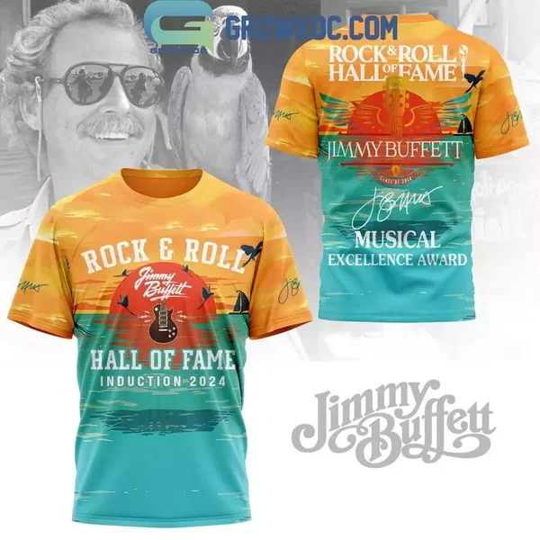 Jimmy Buffett Hall Of Fame Musical Excellence Award 2024 Roll 3D T-Shirt-image
