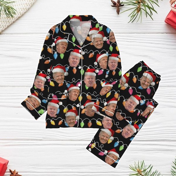 Donald Trump Santa Christmas Pajamas-image