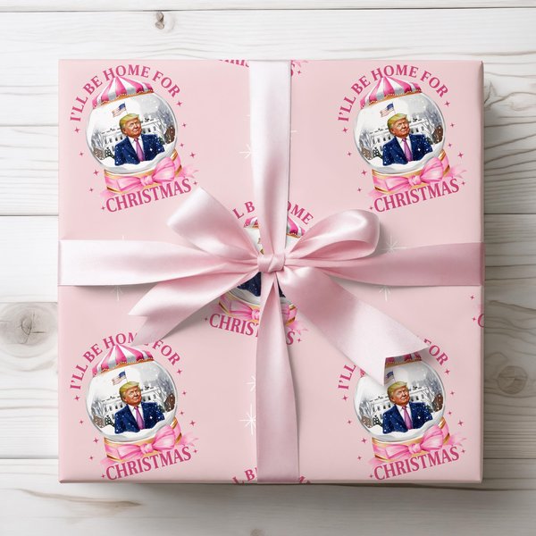 Trump Wrapping Paper, Funny Christmas Gift Wrap-image
