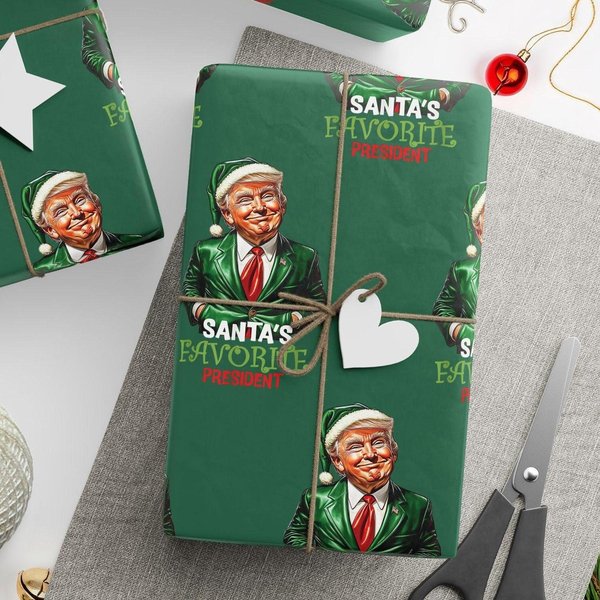 Quirky Donald Trump Christmas Wrapping Paper