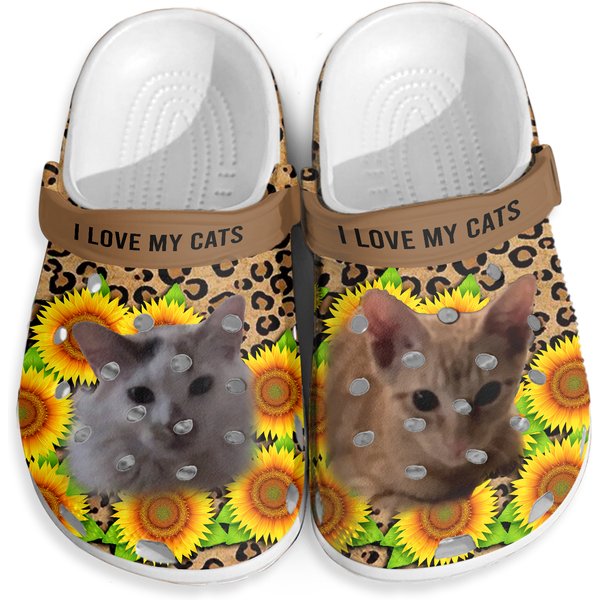 Custom Cat Pet Personalized Clogs Shoes Gift For Cat Lovers-image