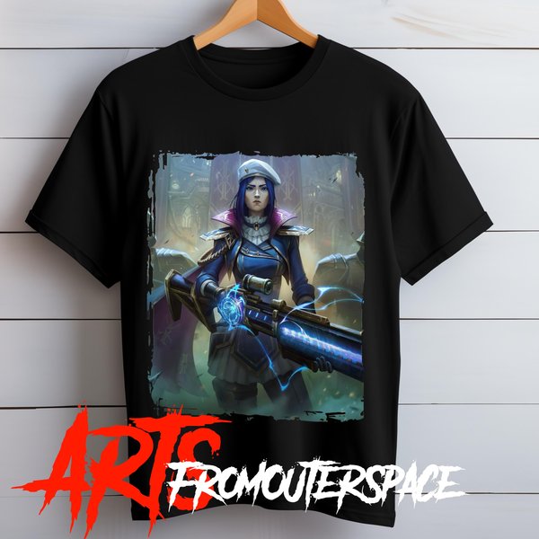 Unisex Gaming Shirt Caitlyn / Softstyle Tshirt / Anime Shirt / Arcane / Lol Lol-image