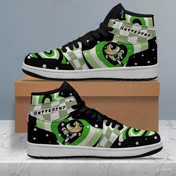 Powerpuff Girl Buttercup Sneakers, Custom Basketball Shoes-image