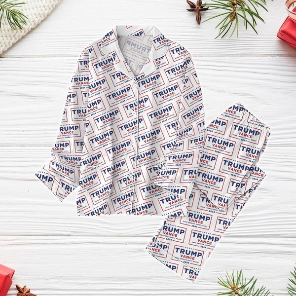 Trump Vance 2024 Xmas Pajamas, Trump Take America Back Pajamas