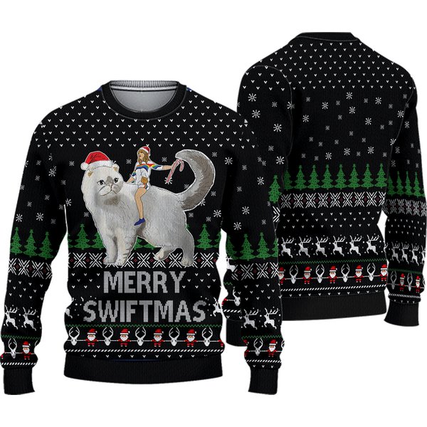Merry Swiftmas Christmas Ugly Sweater, Swiftiee Ugly Christmas Sweater-image