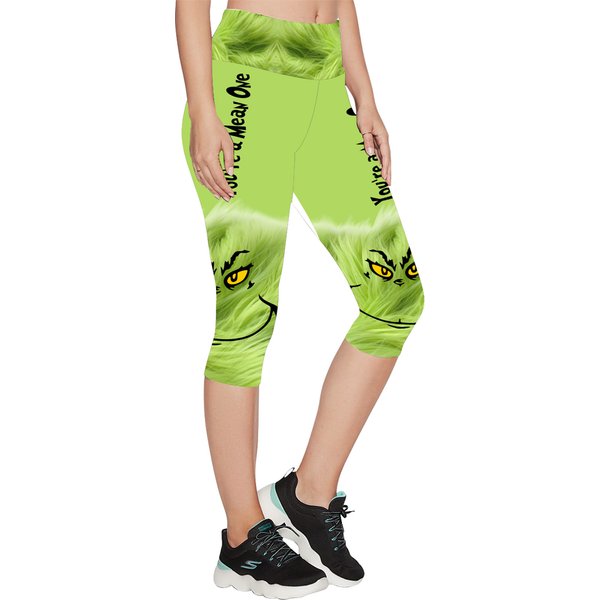 You're A Mean One | Grinched Leggings-image