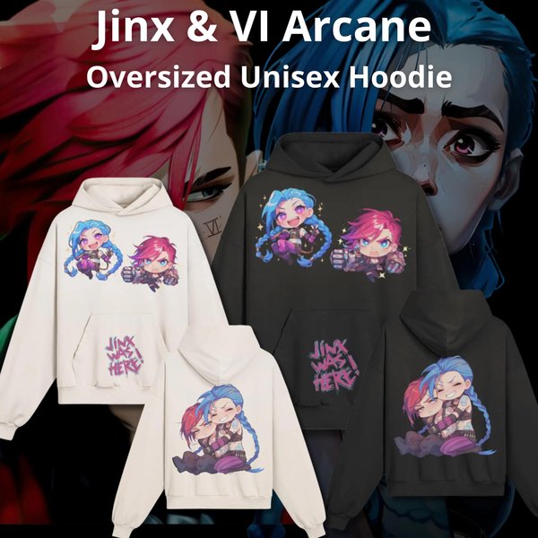 Jinx And Vi Arcane 3D Hoodie-image