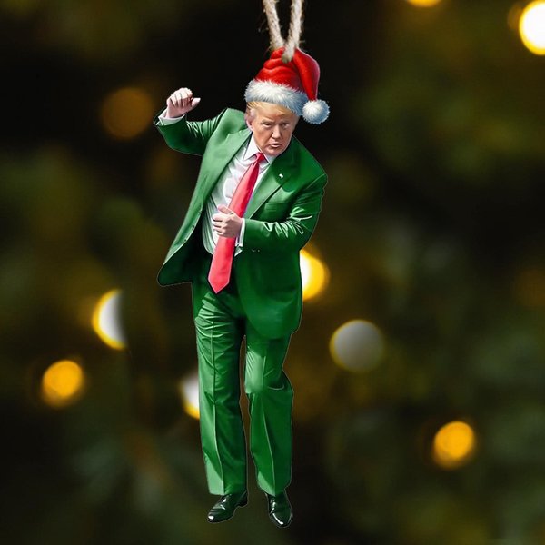 Trump Dancing Ornament, Christmas Trump Dance Viral Acrylic Hanging Ornament Maga Ornament Christmas-image