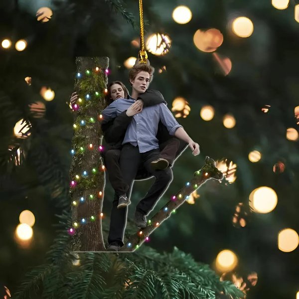 Hold On Tight Spider Monkey Christmas Acrylic Ornament