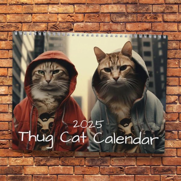 Thug Cat Calendar, 2025 Calendar