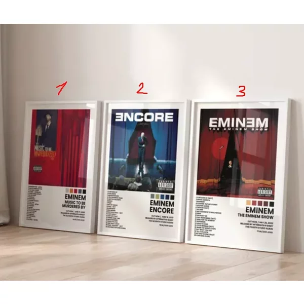Eminem Album Poster Album Cover Print, Tracklist Poster, Rap Poster-image