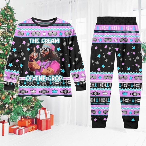 The Cream Of The Crop Long Sleeve Pajamas Set, Macho Man Randy Savage