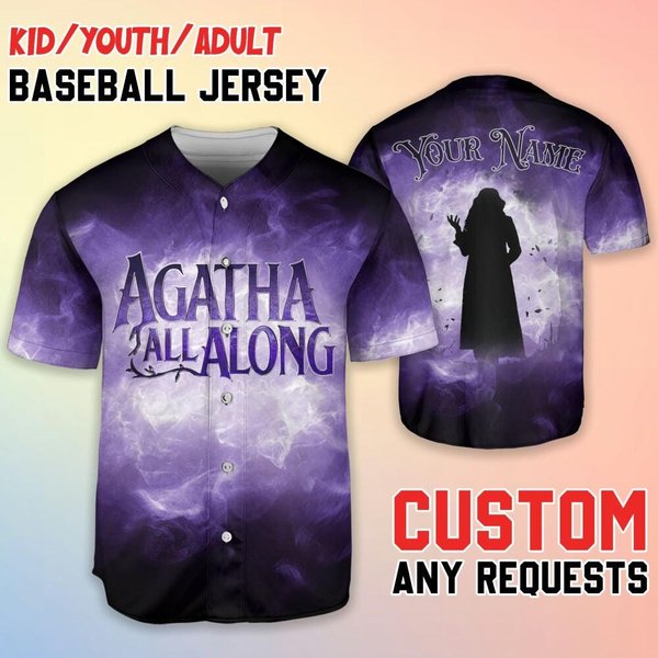 Personalized Agatha All Along Agatha Harkness Jersey Baseball Jersey-image