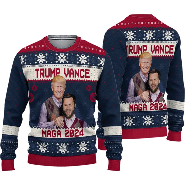 Trump Vance Ugly Sweater, Maga 2024 Christmas-image