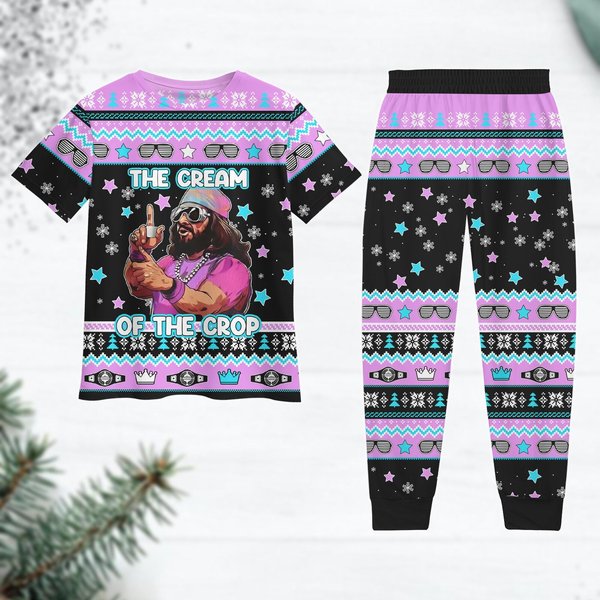 The Cream Of The Crop Pajamas, Macho Man Christmas Pajamas, Randy Savage Xmas Pajamas