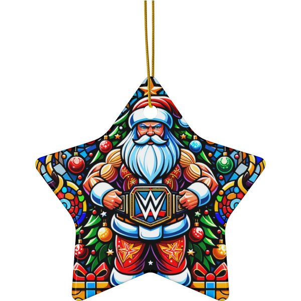 Ceramic Ornament, Santa Wrestling Entertainment Championship Belt
