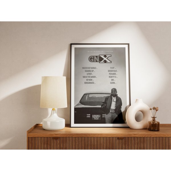 Gnx | Kendrick Lamar | Black And White Poster