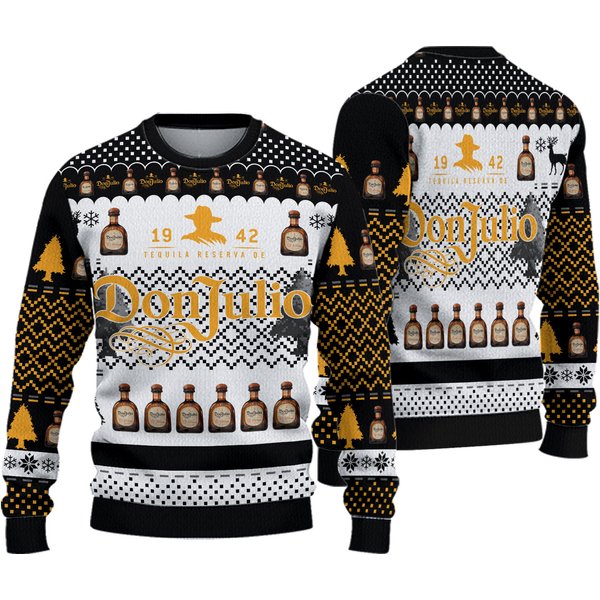 Don Julio Sweater, Don Julio Ugly Sweater Shirt, Drinking Lover Xmas Sweater, Tequila Christmas Sweater Men, Alcoholic Beverage Sweater-image