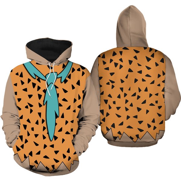 Fred Flintstone Costume Hoodies Jogger, The Flintstones Cosplay 3D Hoodie, Flintstone Character Fan Gift-image