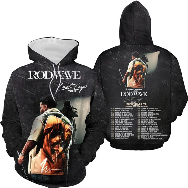 Rod Wave Last Lap Tour Moneybagg Yo Toosii 2024 3D Hoodie-image