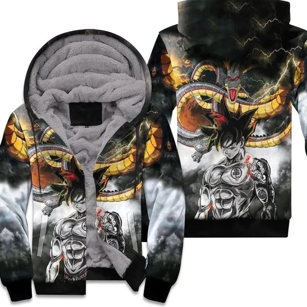 Dragon Ball Z Goku All 3D Fleece Zip Hoodies-image