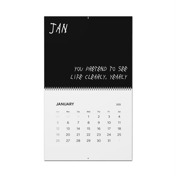Drake 'Slime You Out' Rap Lyrics 2025 Monthly Wall Calendar-image