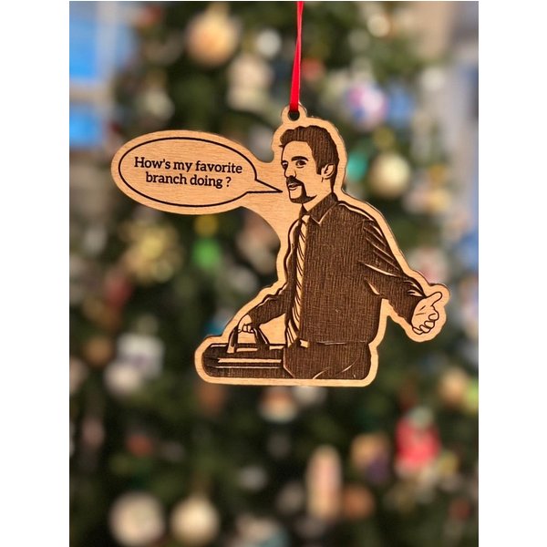 Hows My Favorite Branch Doing? Ryan Howard The Office Christmas Ornament-image