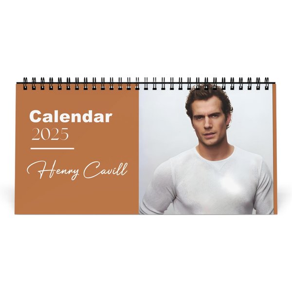 Henry Cavill 2025 Desk Calendar | Superman Witcher Monthly Planner