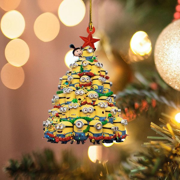 Minions Christmas Ornament, Minion Christmas Tree Ornament