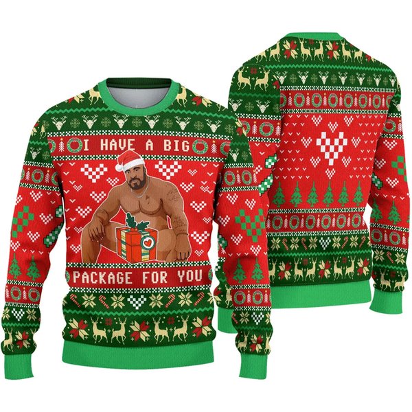 Barry Wood Ugly Christmas Sweater, I Have A Big Package For You-image