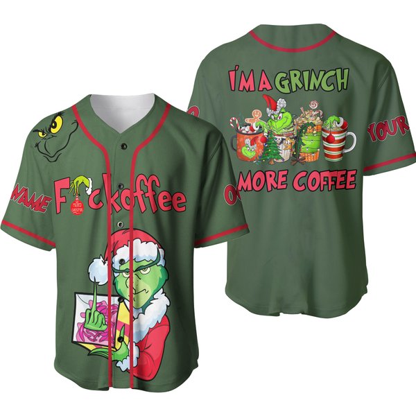 Personalized Grin Party Baseball Jersey, Funny Character Christmas Kid Jersey, Christmas Shirt-image