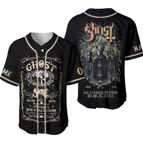Ghost Band Shirt, Ghost Custom Baseball Shirt, Ghost Baseball Jersey, Ghost Tour Jersey-image