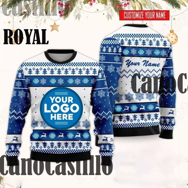 Custom Logo Company Ugly Sweater, Ugly Christmas Sweater-image