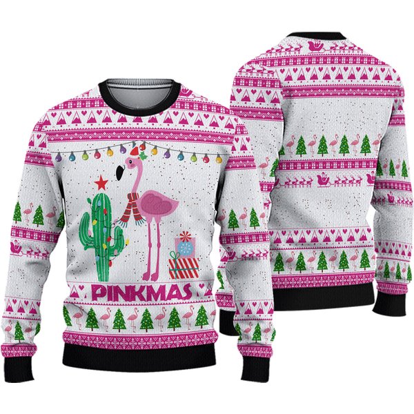 Christmas Gift, Merry Pinkmas Ugly Christmas Sweater-image