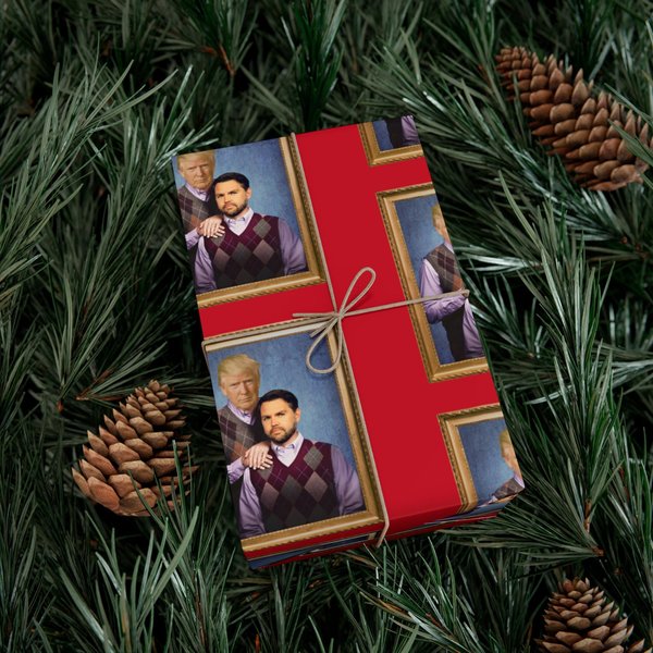 Trump Vance Christmas Wrapping Papers, Christmas Gift-image