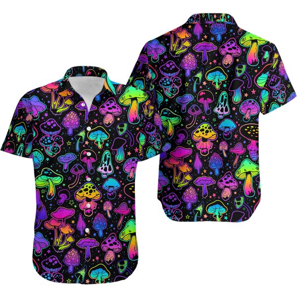 Mushroom Hawaiian Shirts For Men - Mushroom Shirt-image