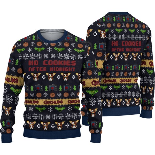 No Cookies After Midnight Gremlin Ugly Christmas Sweater, Christmas Sweater