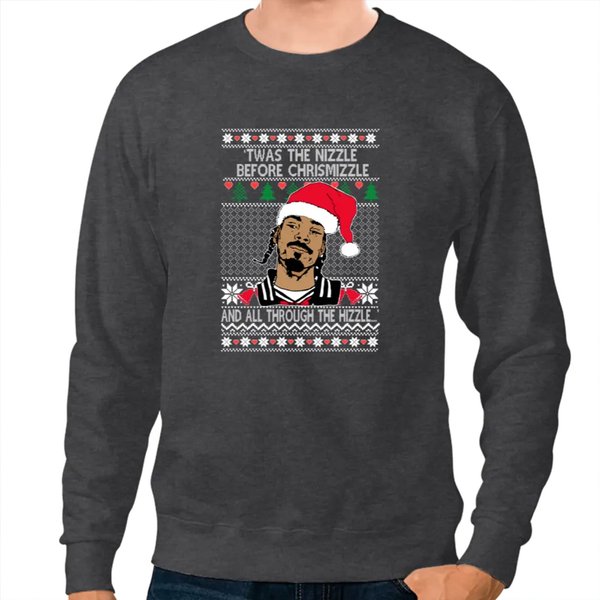 Snoop Dogg Fo Shizzle Twas The Nizzle Before Chrismizzle Ugly Christmas Sweater-image