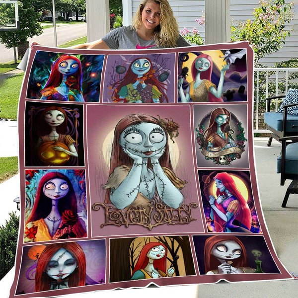 Nightmare Before Christmas Lovely Sally Halloween Fleece Blanket, Premium Sherpa Blanket, Sally Gift Blanket-image