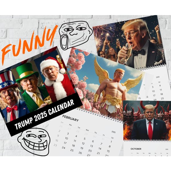 Funny Trump Calendar 2025, Political Humor Gift-image