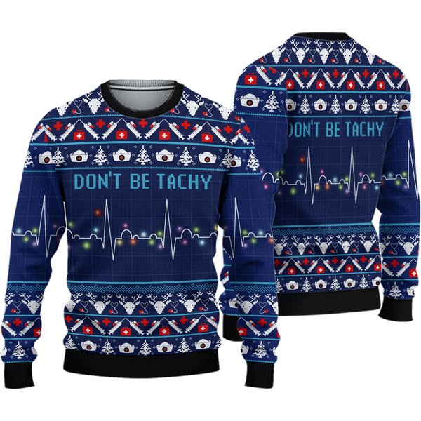 Don't Be Tachy Funny Christmas Ugly Sweater-image