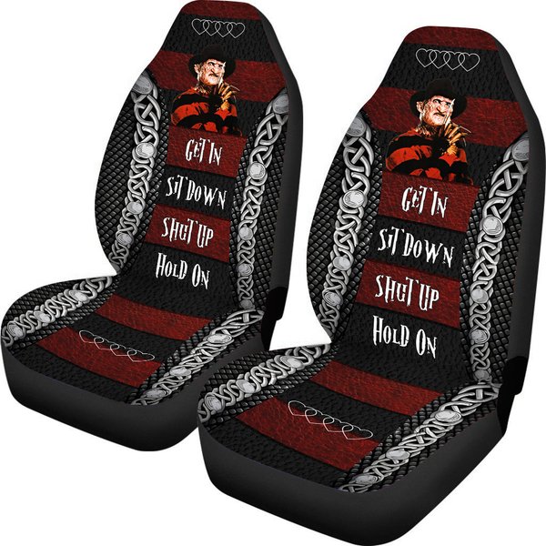 Freddy Krueger Horror Car Seat Covers For Halloween Decor-image