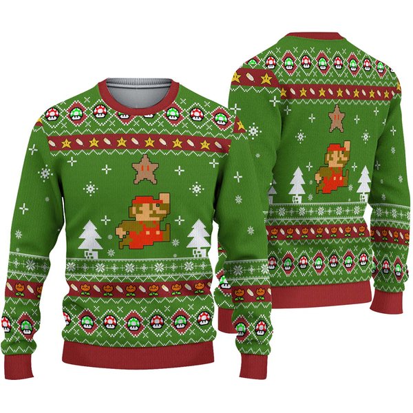 Super Mario Ugly Christmas Sweater - Mario Family Design-image