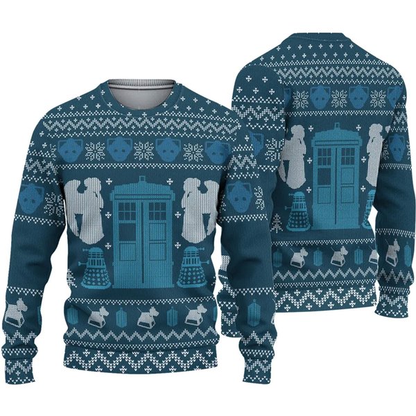 Who's Outside Doctor Who Ugly Christmas Sweater