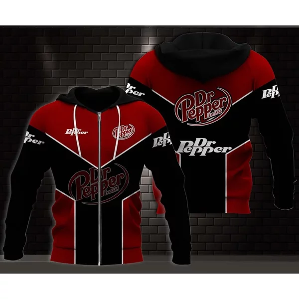 Dr Pepper 3d All Over Print Zip Hoodie Xths1595