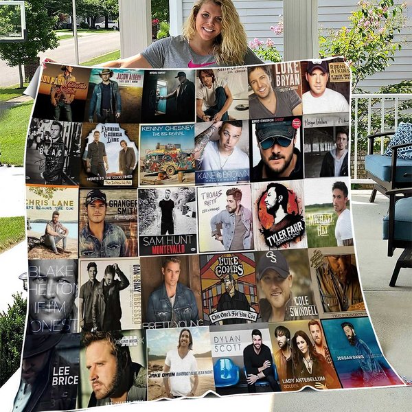 Country Music Collage Throw Blanket-image