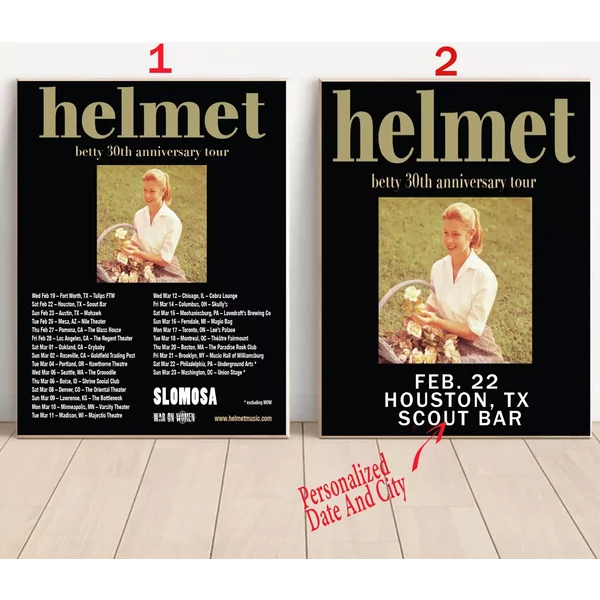 Custom Helmet Announce “Betty” 30Th Anniversary North American Tour 2025 Poster-image