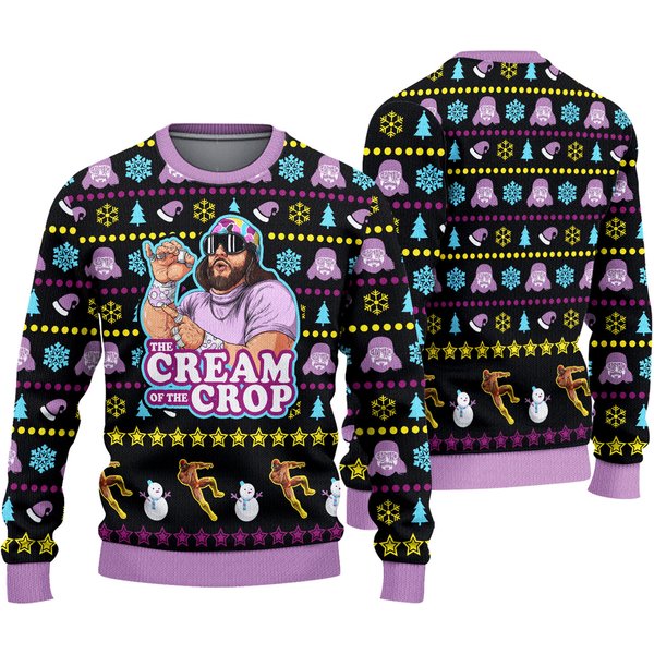 Macho Man Randy Savage Ugly Sweater, The Cream Of The Crop Sweatshirt-image