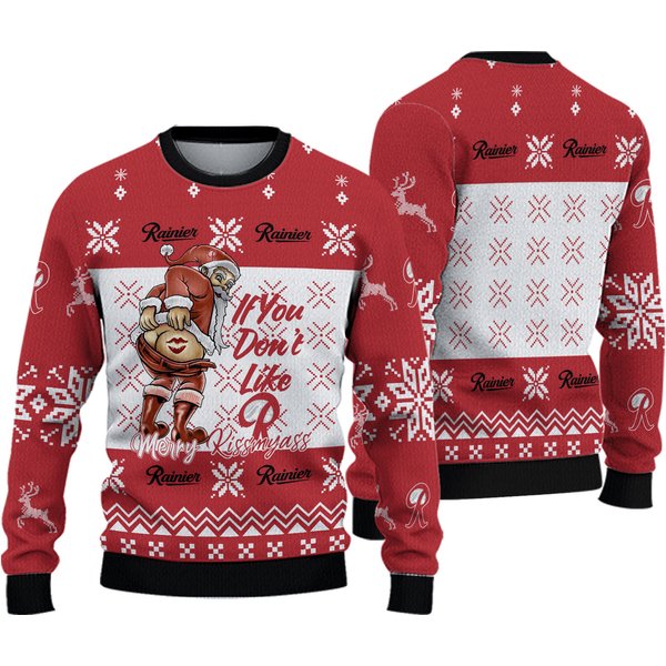 Rainier Funny Santa Christmas Ugly Sweater